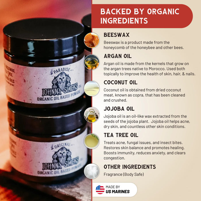 Johnny Slicks Organic Oil Based Pomade