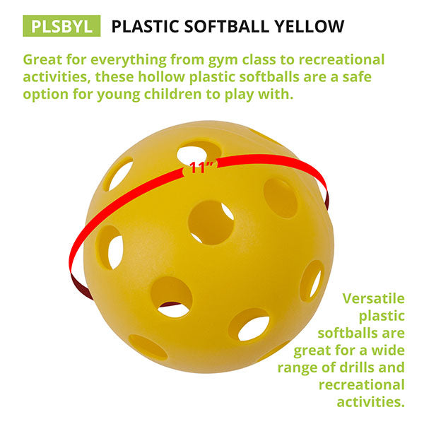 Versatile Hollow Plastic Baseballs and Softballs | Great for Practice & Pitching