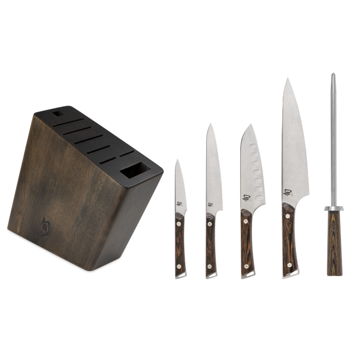 Shun Cutlery Kanso 6 Pc Knife Block Set