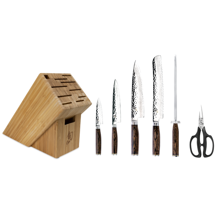 Shun Cutlery Premier 7 Pc Essential Knife Block Set