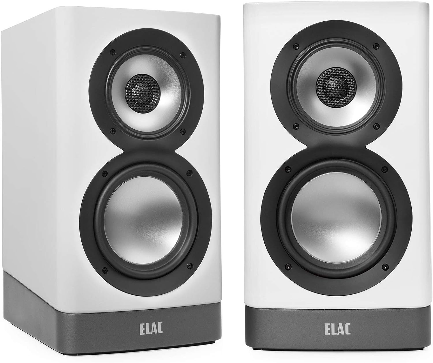ELAC - Navis 3-Way Powered Wireless Bookshelf Speaker, Gloss White