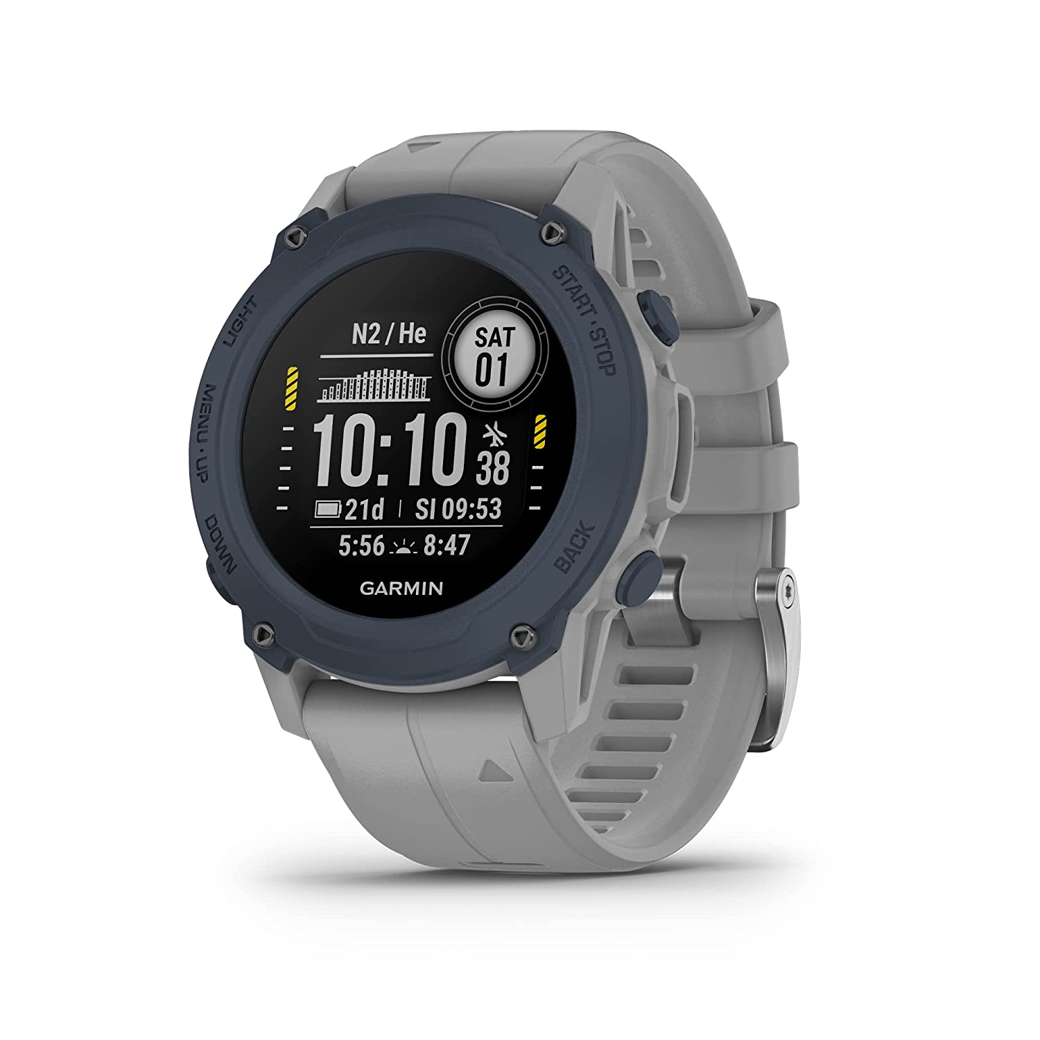 Garmin - Descent G1 Rugged Diving Smartwatch, Multiple Dive Modes, Activity Tracking, Powder Gray