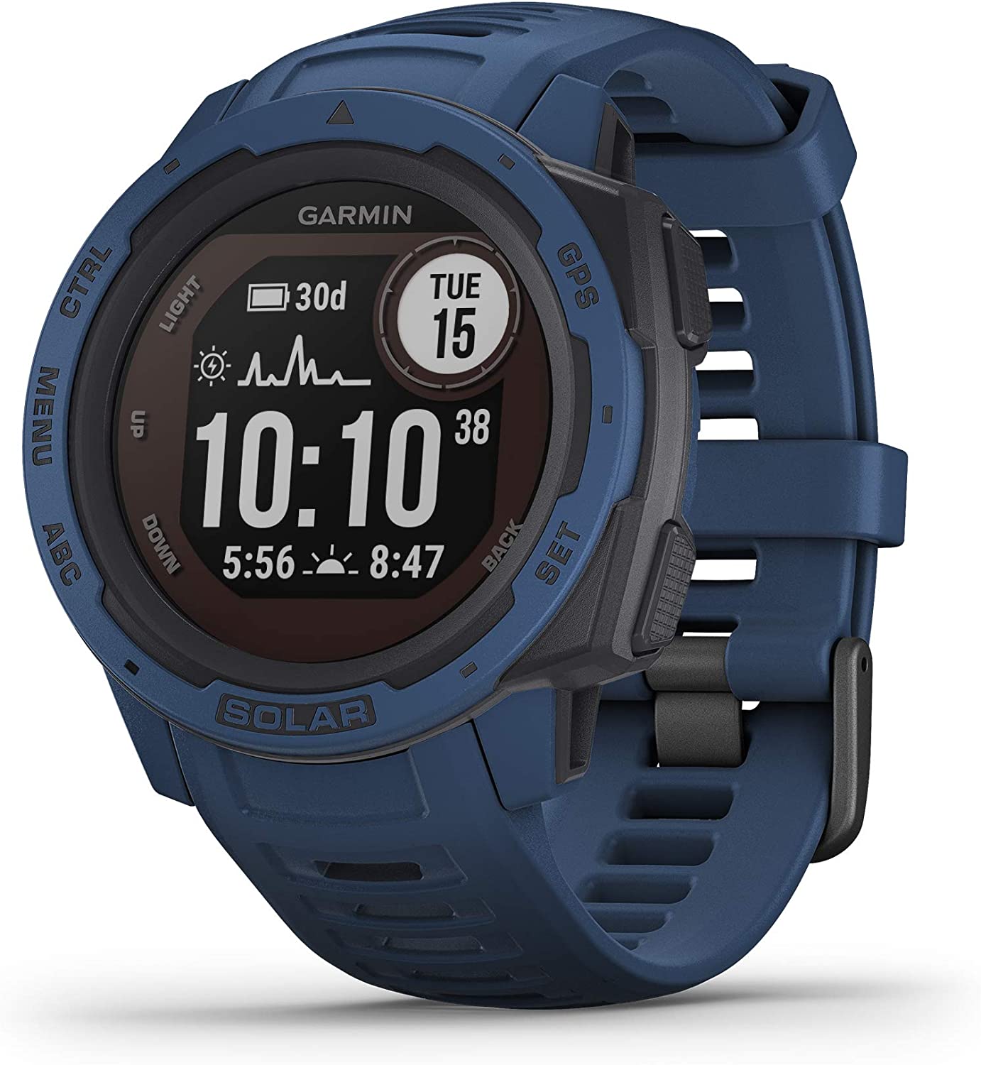 Garmin - Instinct Solar GPS Smartwatch, Tidal Blue