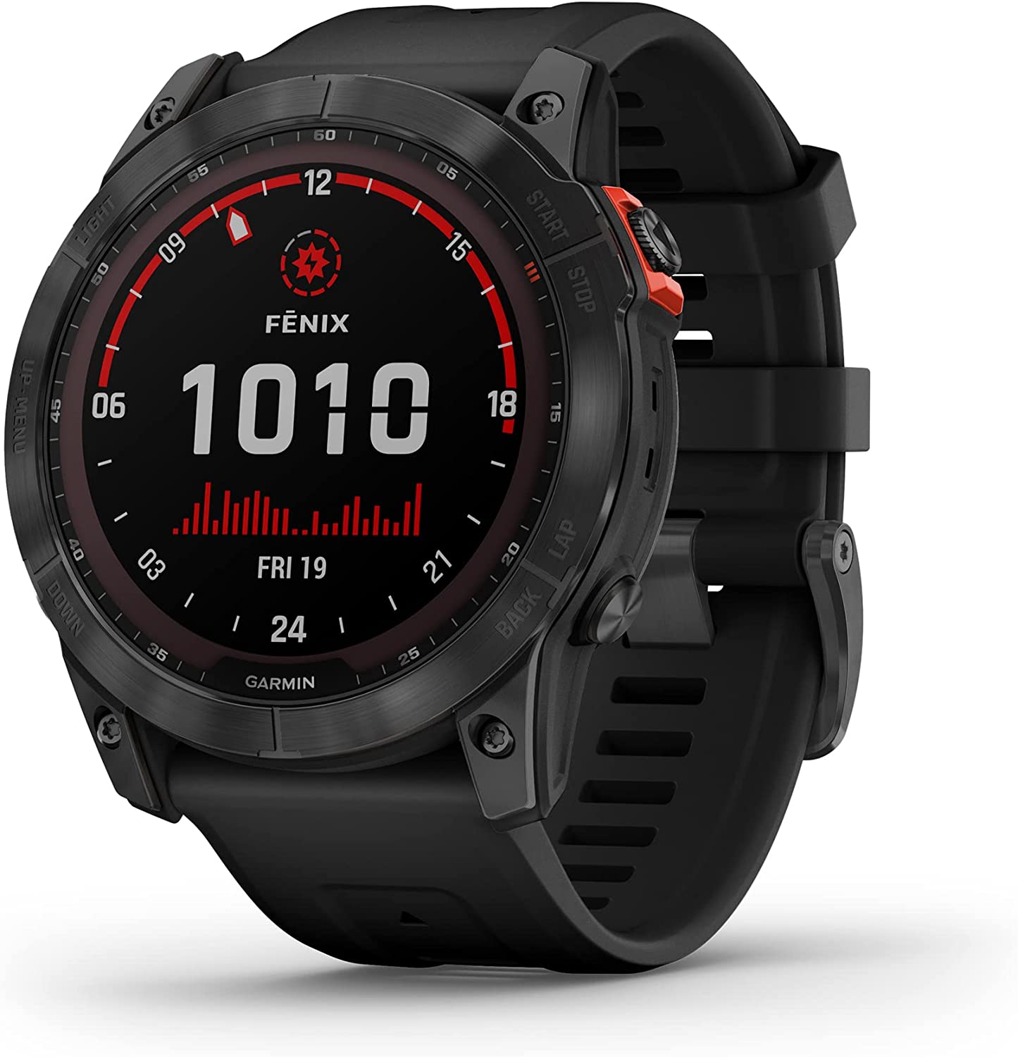 Garmin - Fenix 7X Solar Edition, Rugged Adventure Bluetooth Touchscreen Smartwatch, Slate Gray with Black Band