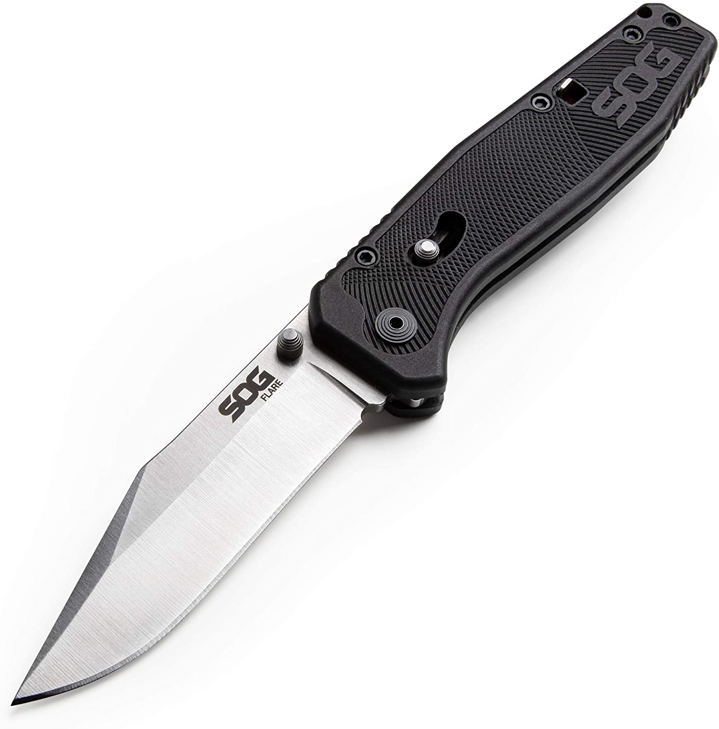 SOG - Flare Straight Edge Stainless Steel Pocket Knife, Satin