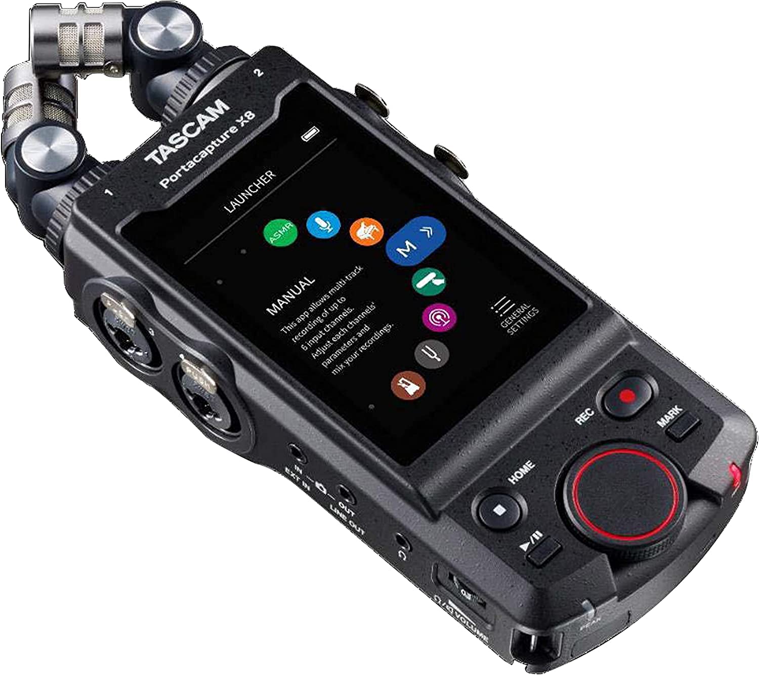 Tascam - Portacapture X8 High Resolution Multi-Track Recorder, Portable Recorder, Field, Music, Podcast, Voice, ASMR, Podcasting