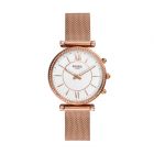 Fossil Women's Hybrid Smartwatch Carlie Rose Gold-Tone Stainless Steel