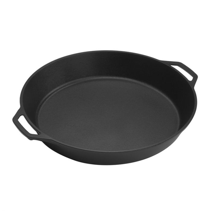 Lodge Cast Iron 12 Inch Seasoned Carbon Steel Skillet with Orange Silicone  Handle - Induction Compatible in the Cooking Pans & Skillets department at