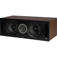 ELAC - Debut Reference 5.25" Center Speaker, Black Baffle, Walnut Cabinet