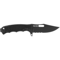 SOG - Seal FX Partially Serrated Edge Steel Pocket Knife, Black