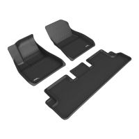 3D MAXpider - Custom Fit Kagu Floor Mat (Black) for 2020-2021 Tesla Model 3 - 1ST Row 2ND Row