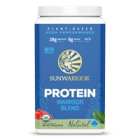Sunwarrior - Warrior Blend - Organic Vegan Protein Powder with BCAAs and Pea Protein (Natural, 30 Servings)